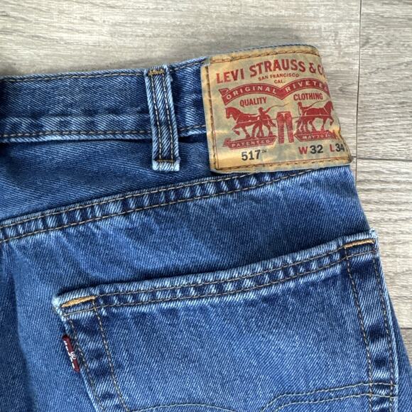 Levi's 517 100% Cotton Bootcut Denim Jeans Medium Wash sz 32 x 34 - Picture 7 of 7